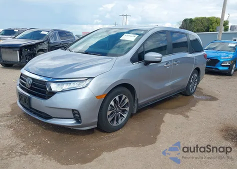 2022 Honda Odyssey Ex-L из США, поврежденный, VIN 5FNRL6H79NB024504